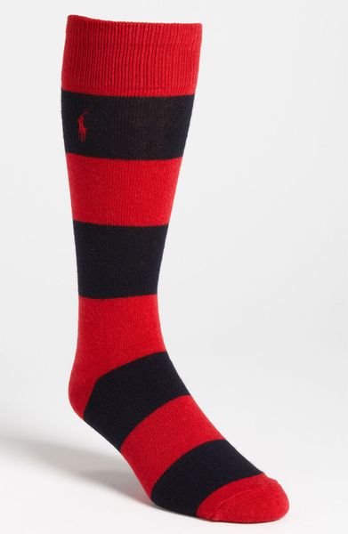 Polo Ralph Lauren Rugby Stripe Socks in Red for Men | Lyst