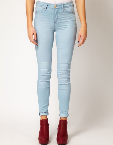 bright blue molly mid rise jeggings