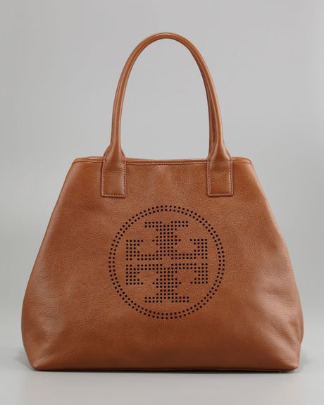 tory burch stacked logo tote