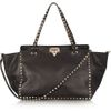 Valentino Rockstud Leather Tote in Black - Lyst