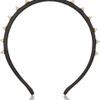 Valentino Studded Leather Headband in Black - Lyst