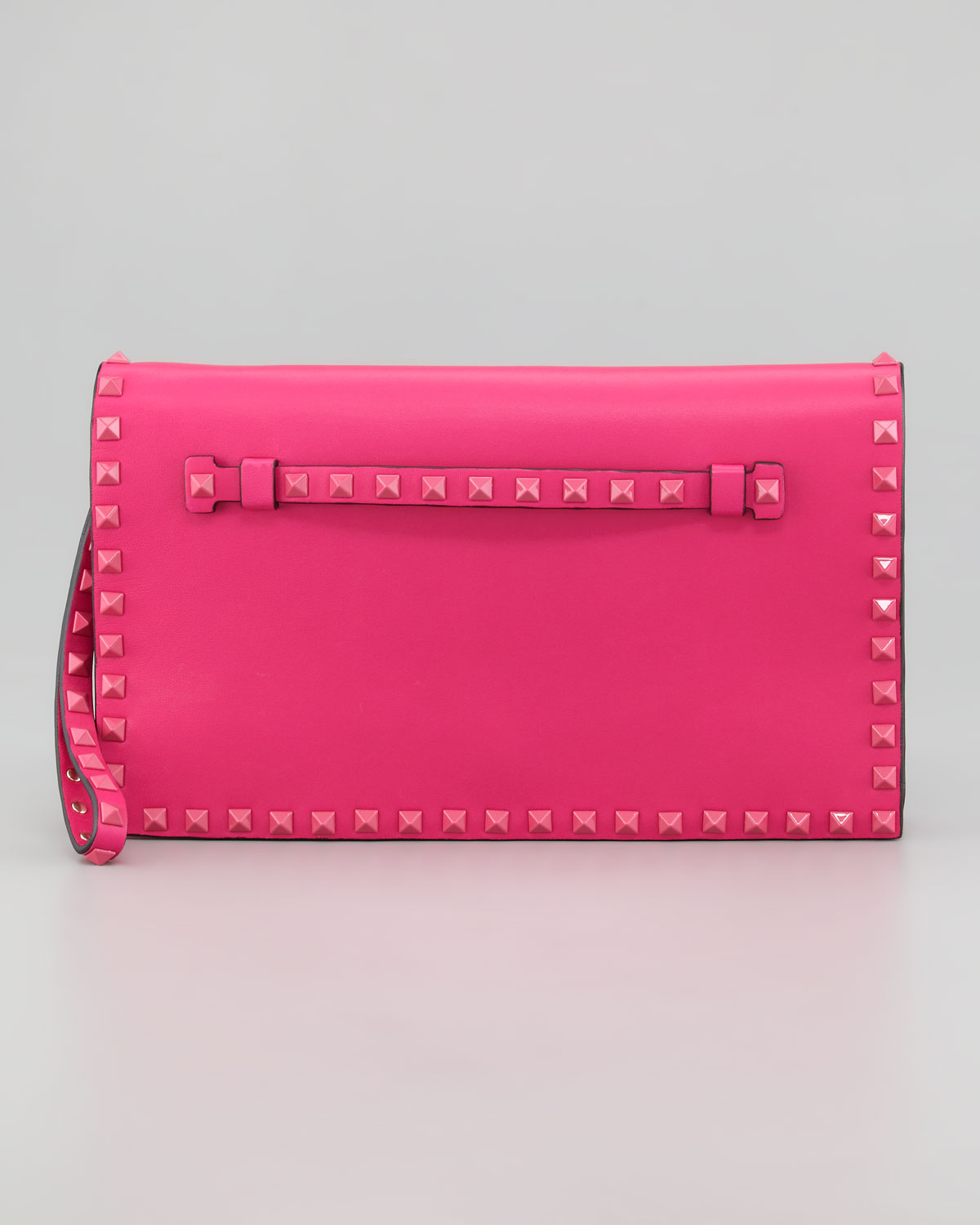 Valentino Rockstud Flap Clutch Bag in Pink (fuchsia) Lyst