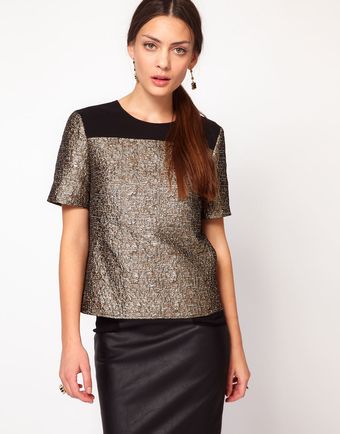 Whistles Noel Boucle Top - Lyst