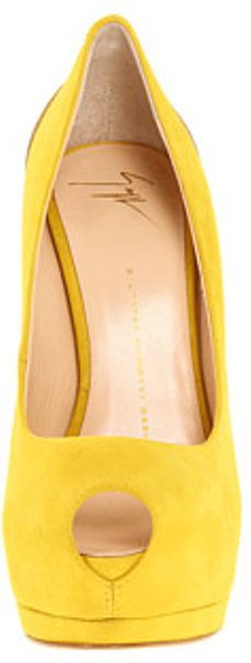 yellow giuseppe heels