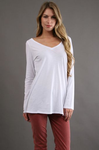 Lanston V Neck Tunic in White - Lyst