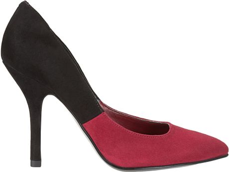 Nine West Two Tone Pumps in Red (red black) | Lyst