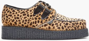 Underground Brown Wulfrun Leopardprint Calfhair Shoes - Lyst