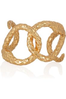 Yves Saint Laurent Goldplated Brass Serpent Cuff - Lyst