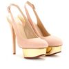 Charlotte Olympia Dolly Sling Backs in Pink (blush) - Lyst