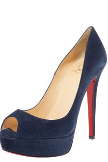 Christian Louboutin Banana Suede Platform Pump - Lyst
