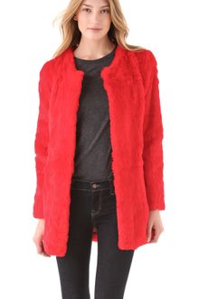 Elizabeth And James Bora Rabbit Fur Coat - Lyst