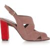 Marni Twotone Suede Sandals in Red - Lyst