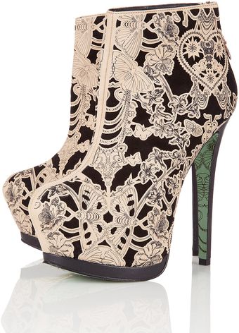 Topshop Lace Wing Ankle Boots By Cjg - Lyst