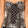 Asos Collection Asos Corset with Pearl Grid Embellishment in Black - Lyst