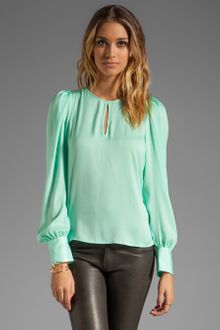 BCBGMAXAZRIA Key Hole Blouse - Lyst