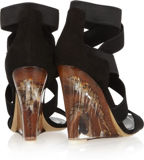 donna karan wedge sandals