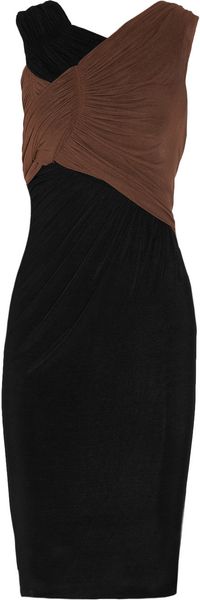 Donna Karan New York Twotone Jerseygauze Dress - Lyst