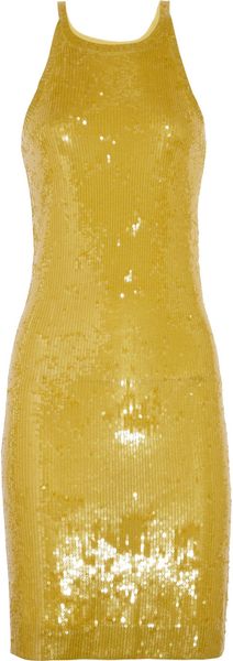 Donna Karan New York Sequined Knitted Cashmere and Silkblend Dress - Lyst