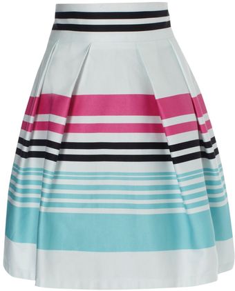 Jane Norman Stripe Full Skirt - Lyst