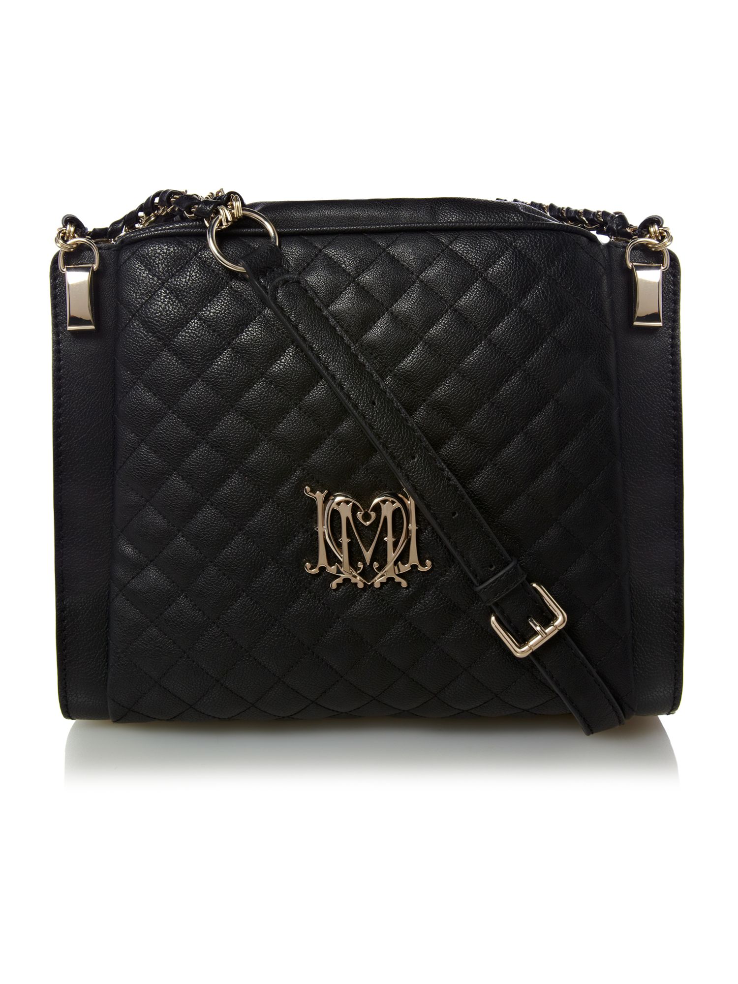 Love Moschino Modern Quilted Large Crossbody Bag in Black | Lyst