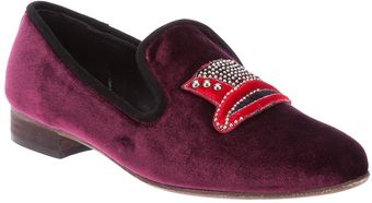 Luca Valentini Queen Elizabeth Velvet Loafer - Lyst