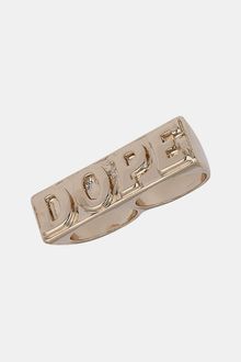 Topman Two Finger Slogan Ring - Lyst