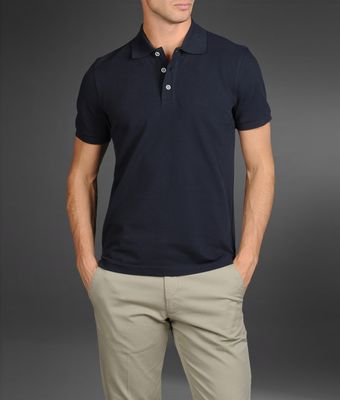 Armani Short Sleeved Polo - Lyst