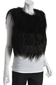Diane Von Furstenberg Goat Fur Jane Short Vest - Lyst