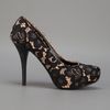 Dolce & Gabbana Lace Print Pump in Black - Lyst