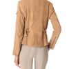 Donna Karan New York Collarless Asymmetrical Zip Jacket in Beige - Lyst
