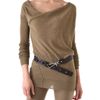 Donna Karan New York Long Sleeve Sweater in Khaki - Lyst