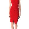 Donna Karan New York Sculpted Cap Sleeve Dress in Red - Lyst