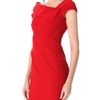 Donna Karan New York Sculpted Cap Sleeve Dress in Red - Lyst
