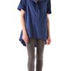 Donna Karan New York Roll Sleeve Oversized Tunic in Blue - Lyst