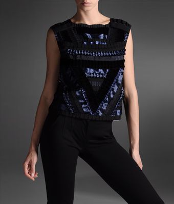 Emporio Armani Appliqué Top - Lyst
