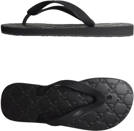 black gucci flops