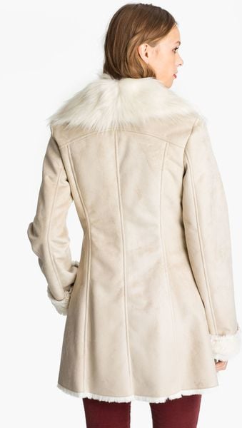 guess faux shearling coat