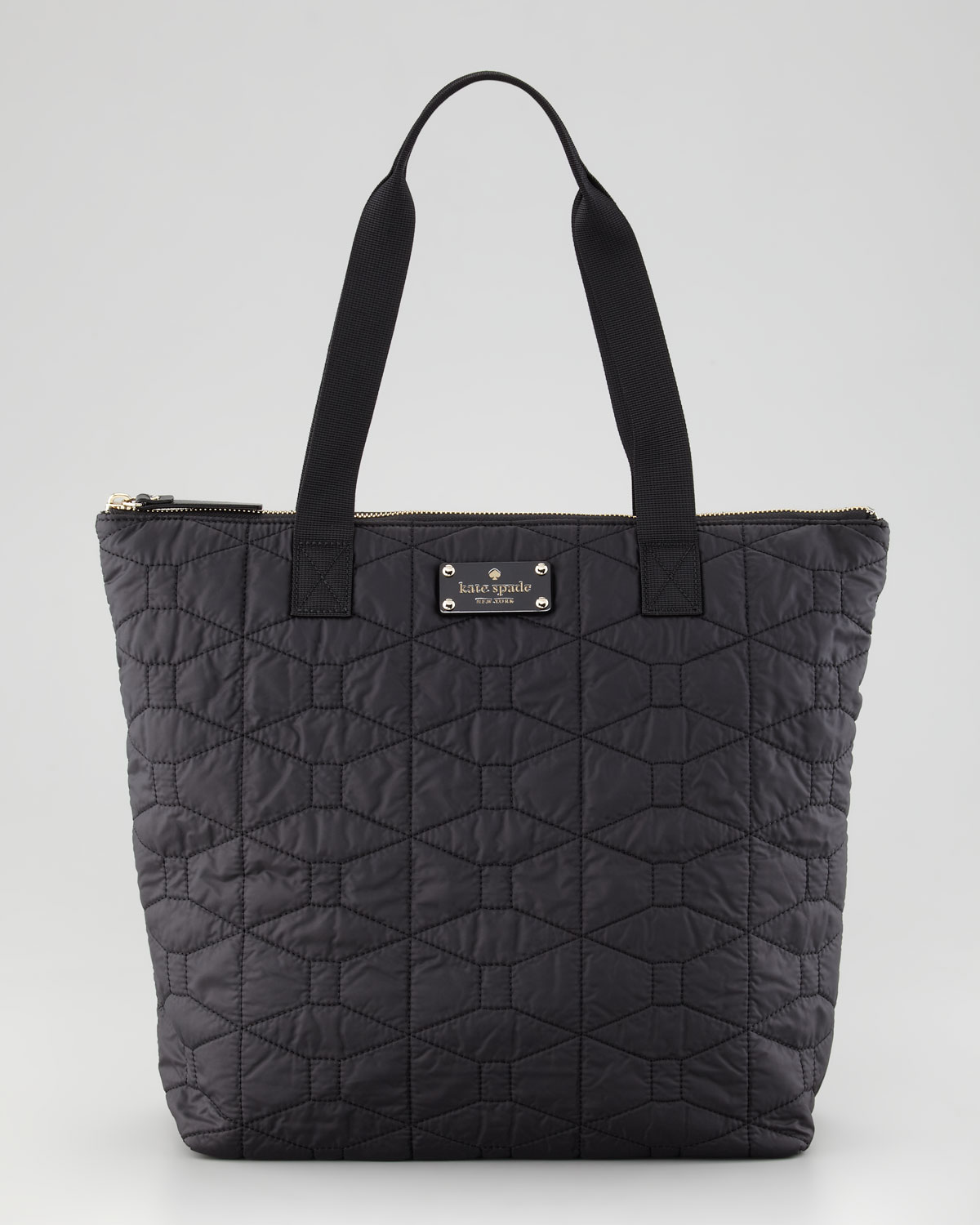 Kate Spade Bon Quilted Nylon Shopper Tote Bag in Black | Lyst