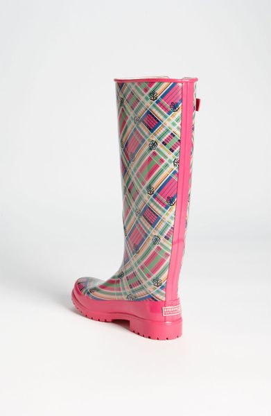 sperry rain boots pink