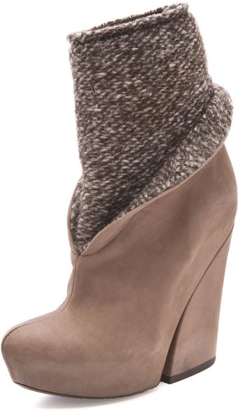 Vic Matie' Mixed Platform Booties - Lyst