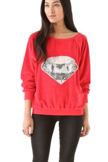 Wildfox Diamond Velour Sweatshirt - Lyst