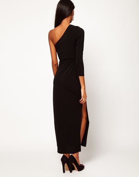 Asos Petite Exclusive Maxi Dress with One Shoulder and Split Skirt in ...