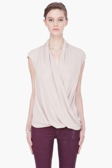 Helmut Lang Nude Beige Soft Shroud Blouse - Lyst