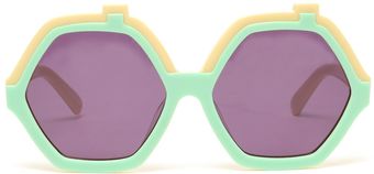 House Of Holland Roofies Hexagonal Acetate Sunglasses - Lyst