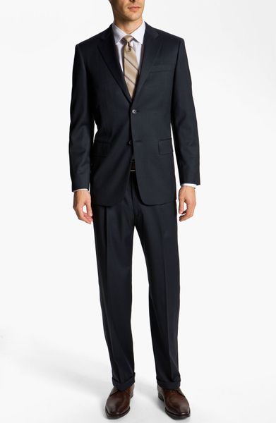 John W. NordstromÂ® Wool Suit in Blue for Men (navy tick)