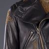 Ralph Lauren Embroidered Motorcycle Jacket in Black - Lyst