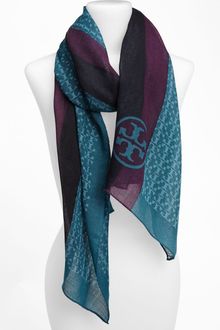 Tory Burch Logo Scarf - Lyst