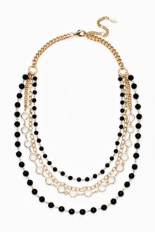 Ann Taylor Crystal and Bead Multi Strand Necklace - Lyst