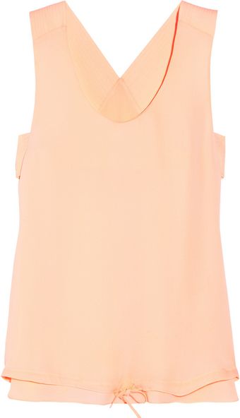 Chloé Cutout Silk Crepe De Chine Top - Lyst