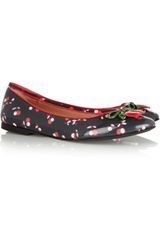RED Valentino Cherry Appliqué Patent Ballet Flats